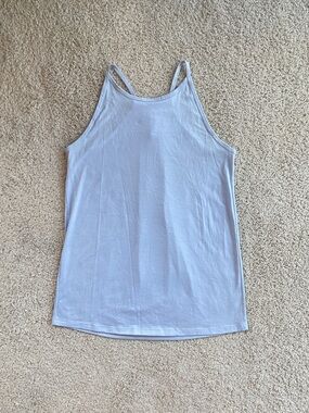 Athleta Pale Light Blue High Neck Racerback Spaghetti Strap Tank Top Size XS